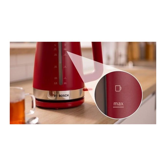 Bosch TWK4M224 Bollitore Elettrico 1.7 Litri 2400W Rosso