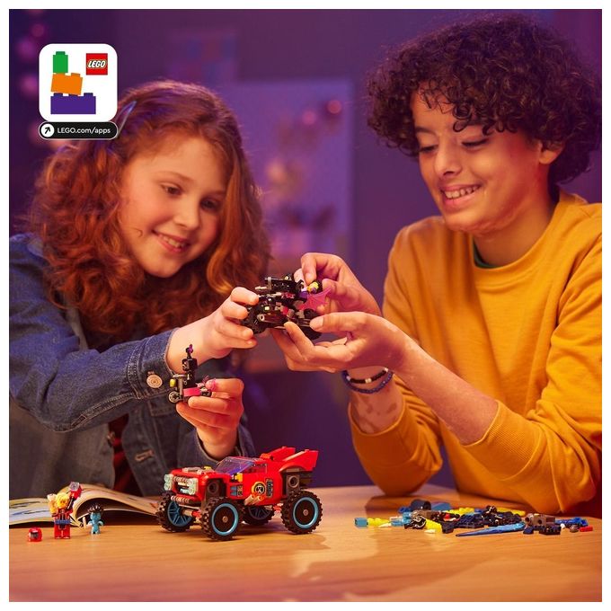 LEGO DREAMZzz 71458 Auto-Coccodrillo, Giocattolo 2in1 da Monster Truck a Macchina-Animale con Jayden e il Cacciatore Notturno