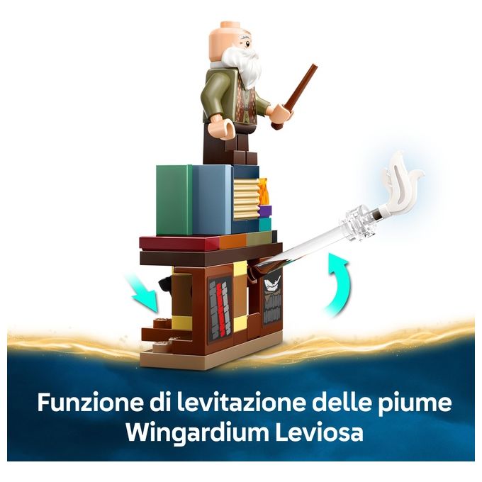 LEGO Harry Potter Castello di Hogwarts: Lezione di Incantesimi con 3 Minifigure da Collezione tra cui Hermione Granger e Ron Weasley con Funzione di levitazione Giochi per Bambini e Bambini da 8 Anni