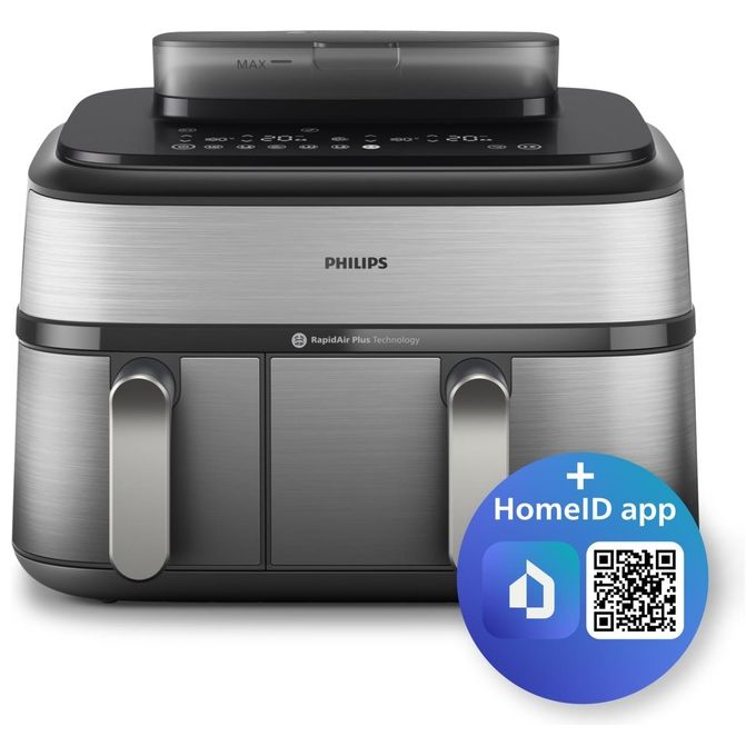 [ComeNuovo] Philips Airfryer Serie 5000 Friggitrice ad aria con doppio cestello 9.0 Litri e cottura a vapore