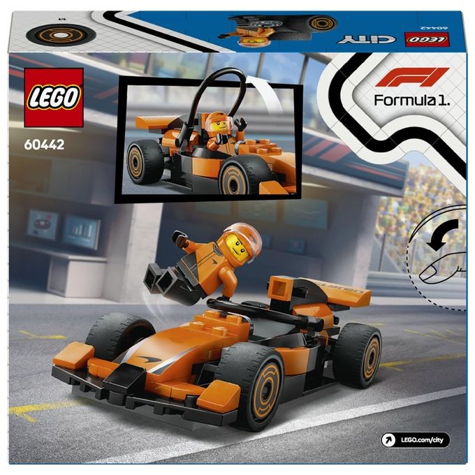 Lego Set Pilota e Monoposto McLaren F1 60442 City Formula1 Racing Construction Kit