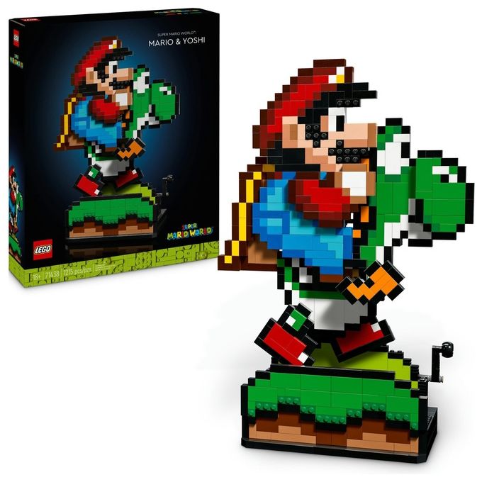LEGO, Super Mario World, Mario e Yoshi, Set da Costruzione, 1215 Pezzi
