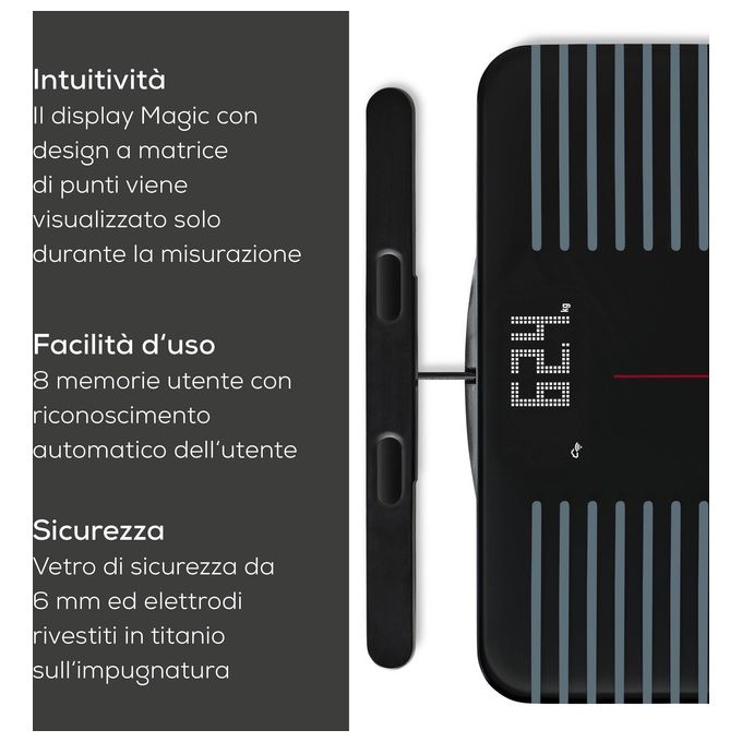 Beurer BF 990 WIFI Bilancia diagnostica Wi-fi e Bluetooth - con unita' estraibile per analisi incrociata (controllo accurato delle diverse parti del corpo) - 25 valori relativi alla salute sempre sotto controllo nell'app beurer Health Manager Pro - con ca