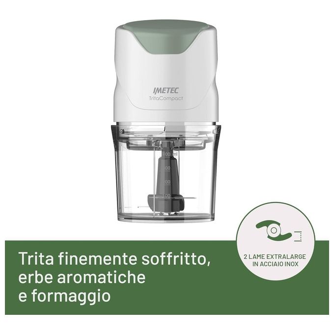 Imetec TritaCompact Tritaverdure Elettrico 04 Litri Verde-Bianco 350W