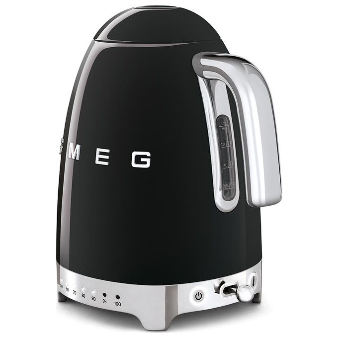 Smeg KLF04BLEU Estetica 50's Style Bollitore Elettrico a Temperatura Variabile Capacita' 1,7 Litri 7 Tazze Potenza 2400 W Nero