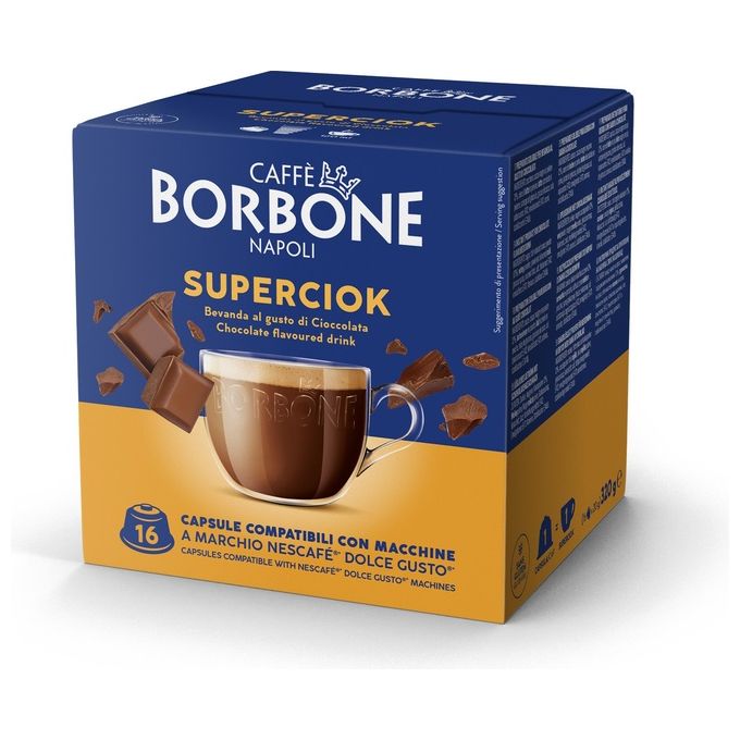 Borbone Dolce Re Cioccolato Sacchetto 16 Capsule Compatibili Dolce Gusto