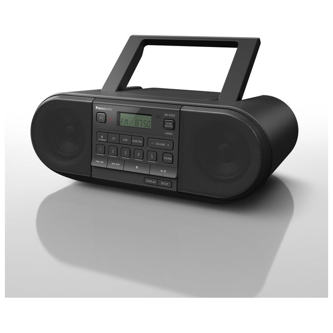 Panasonic RX-D552 Radio DAB+ Bluetooth Lettore Cd Design Vintage 20W Usb Nero