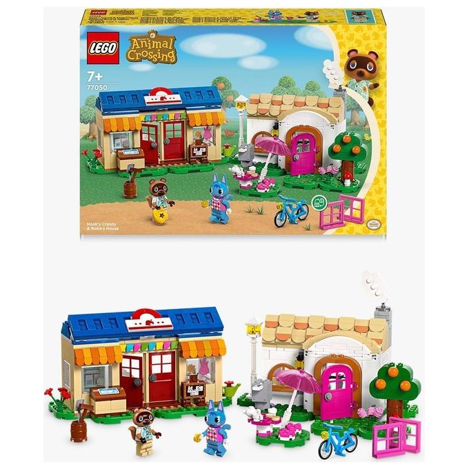 LEGO Animal Crossing 77050 Bottega di Nook e casa di Grinfia, Giochi Creativi per Bambini 7+ con Negozio e Casa Giocattolo