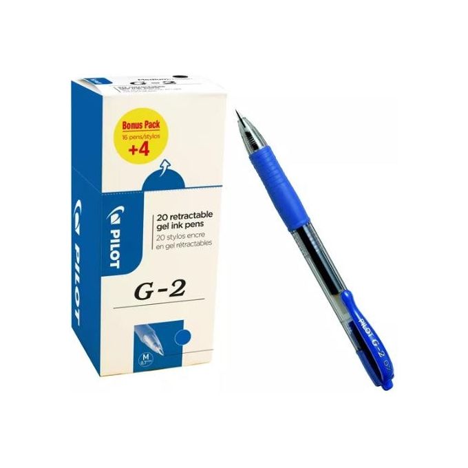 Pilot Confezione 16+4 Roller G2 0,7mm a Scatto Blu