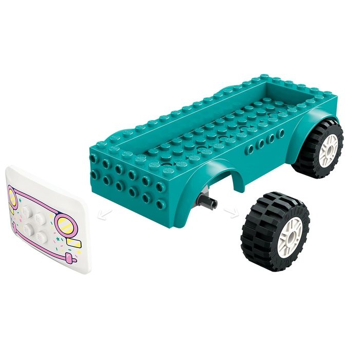 LEGO Friends Il Furgone dei Gelati di Heartlake City Giochi Creativi e Didattici per Bambine da 4 Anni con Camion Giocattolo 2 Mini Bamboline un Coniglietto Cibo e Accessori Set con Veicolo 42644