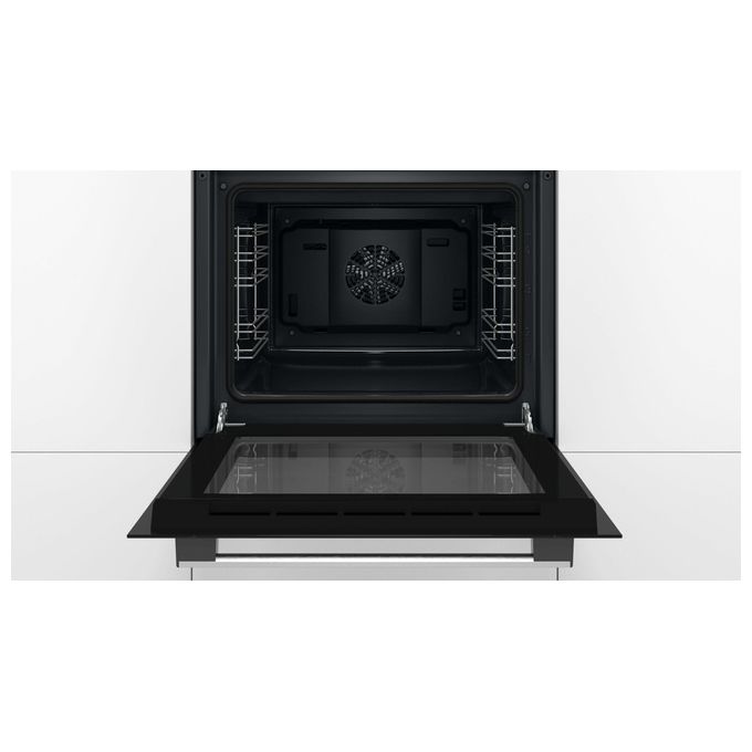 Bosch HBF011BR0 Serie 2 - Forno da incasso elettrico multifunzione, 66 L, Classe A, 5 funzioni di cottura, HotAir 3D, Acciaio inox