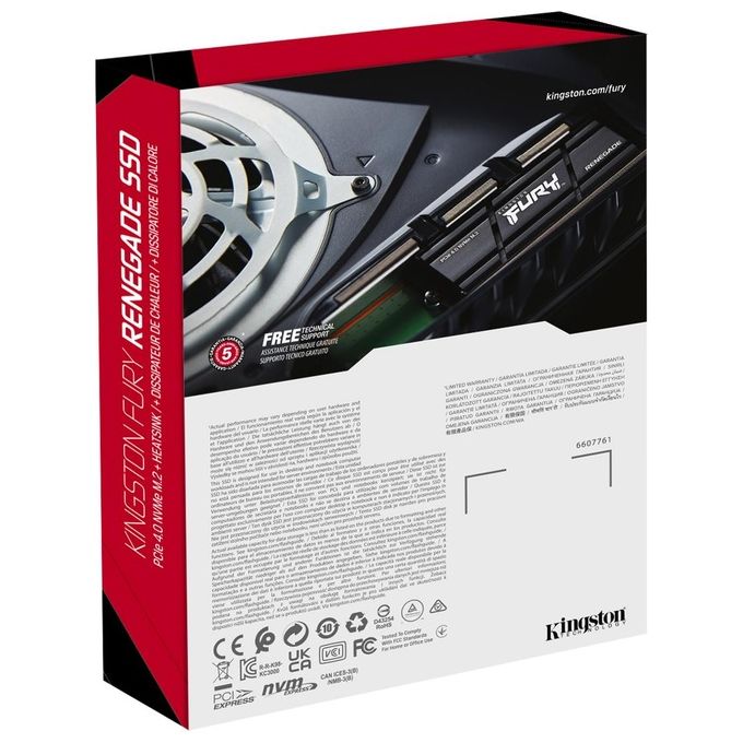 Kingston Technology FURY Renegade M.2 2000Gb PCI Express 4.0 3D TLC NVMe
