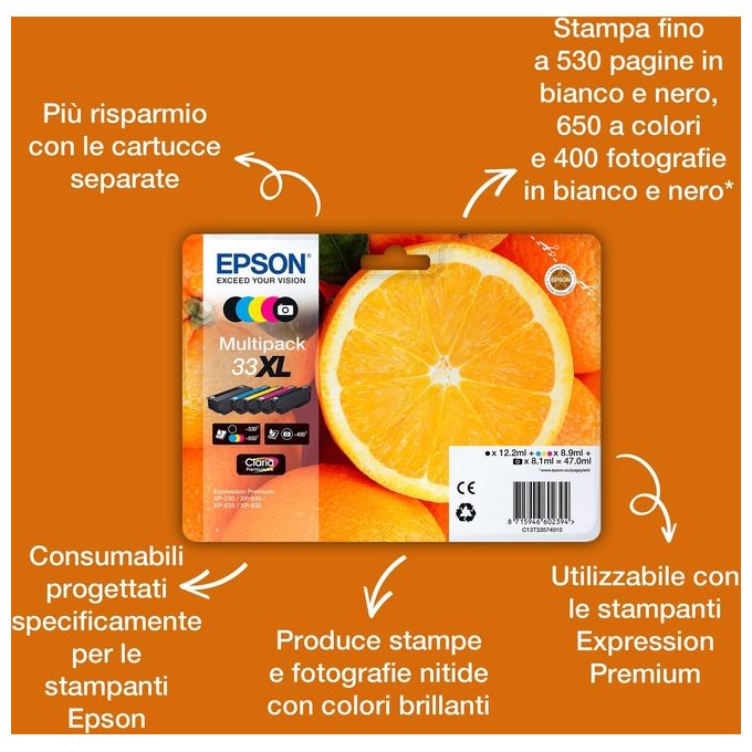 Epson Cartuccia nera t33 Arancia