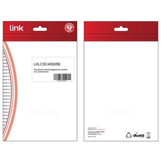 Link Cavo Fibra Ottica Lc a Sc Multimode Duplex Om4 50-125 05mt Bending Insensitive Lszh