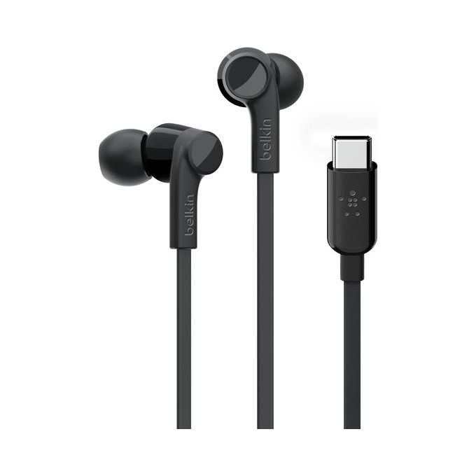 Belkin Rockstar In-Ear Cuffie Usb-C Connector Nero