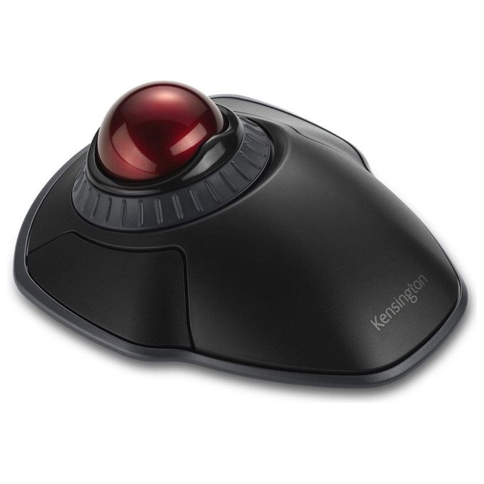 Kensington K70992WW Trackball Orbit Wireless con Rotella di Scorrimento DPI Regolabili 400 800 1200 1600 Connessione Bluetooth e RF 2.4 GHz Design Ambidestro Poggiapolsi Rimovibile colore Nero