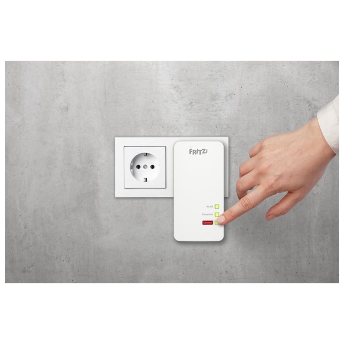Fritz! Powerline 1260e Wlan Set 1200Mbit-s Collegamento Ethernet Lan Wi-Fi Bianco