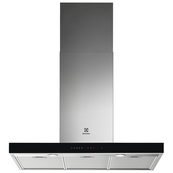 Electrolux LFT769X Cappa Aspirante a Parete Classe energetica A 720 m3-h 3 Velocita' + Intensiva Illuminazione LED Connessione Hob2Hood Touch Control 90 cm Acciaio Inox + Vetro
