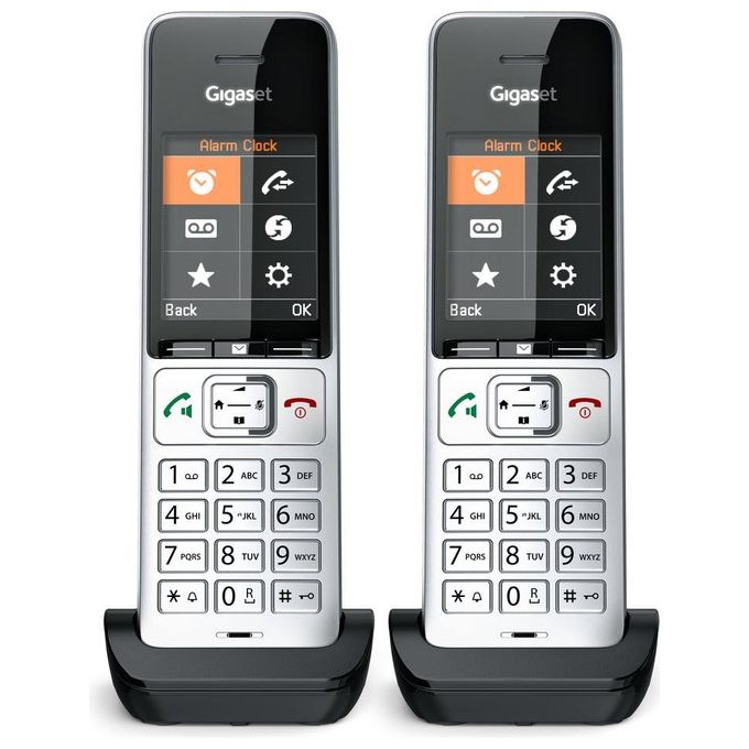 Gigaset Comfort 500HX Duo Coppia Cordless Aggiuntivi Dect-Gap-Voip Display 2,2'' a colori Vivavoce