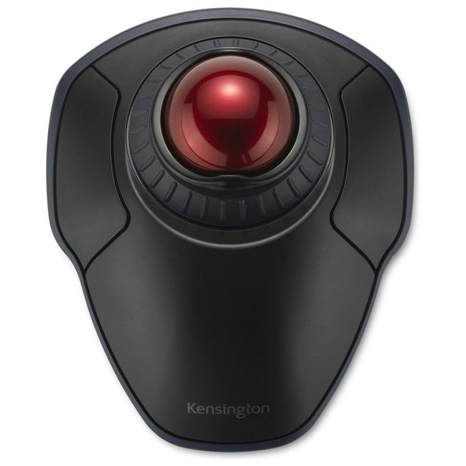 Kensington K70992WW Trackball Orbit Wireless con Rotella di Scorrimento DPI Regolabili 400 800 1200 1600 Connessione Bluetooth e RF 2.4 GHz Design Ambidestro Poggiapolsi Rimovibile colore Nero