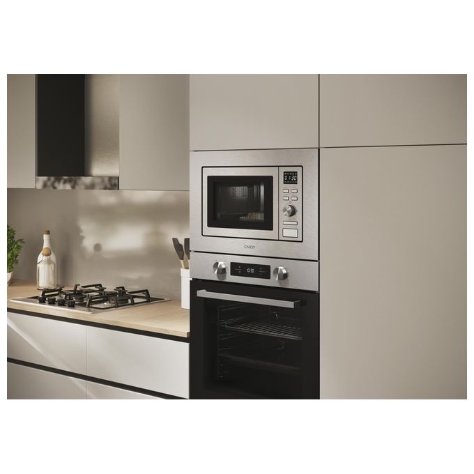 Candy CA20FMW7NG Forno a Microonde da incasso Wave 600 Inox Framed 13 programmi di cottura automatici 20 Litri 1000 W