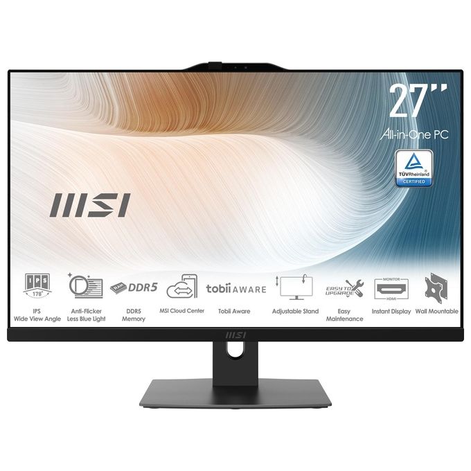 MSI PC All In One 27'' Black Processore Intel Core i 7 Ram 16GB 512GB SSD Win 11 pro