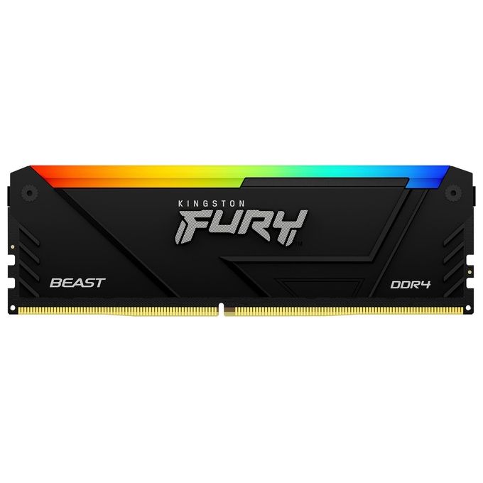 Kingston FURY Beast RGB DDR4 Modulo 8Gb DIMM 288-PIN 3200 MHz - PC4-25600 CL16 1.35 V senza Buffer non ECC Nero