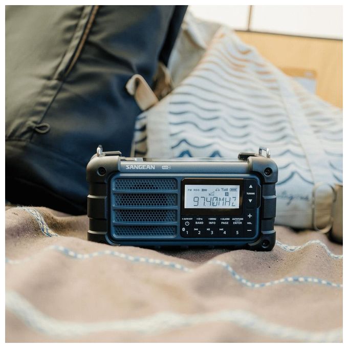 Sangean MMR-99 DAB Radio Emergenza Solare Blu