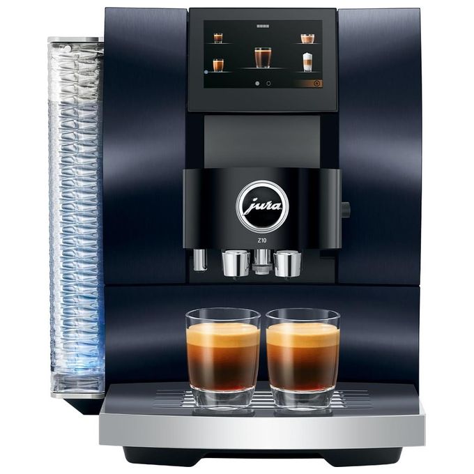 JURA Z10 Aluminium Midnight Blue - Macchina da caffe' automatica, 2,4 L, 15 bar, 1450 W, 32 specialita', macinacaffe' P.R.G., Cold Extraction Process, display touch da 4,3'', Midnight Blue