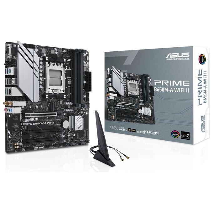 ASUS PRIME B650M-A WIFI II AMD B650 Presa di Corrente AM5 micro ATX