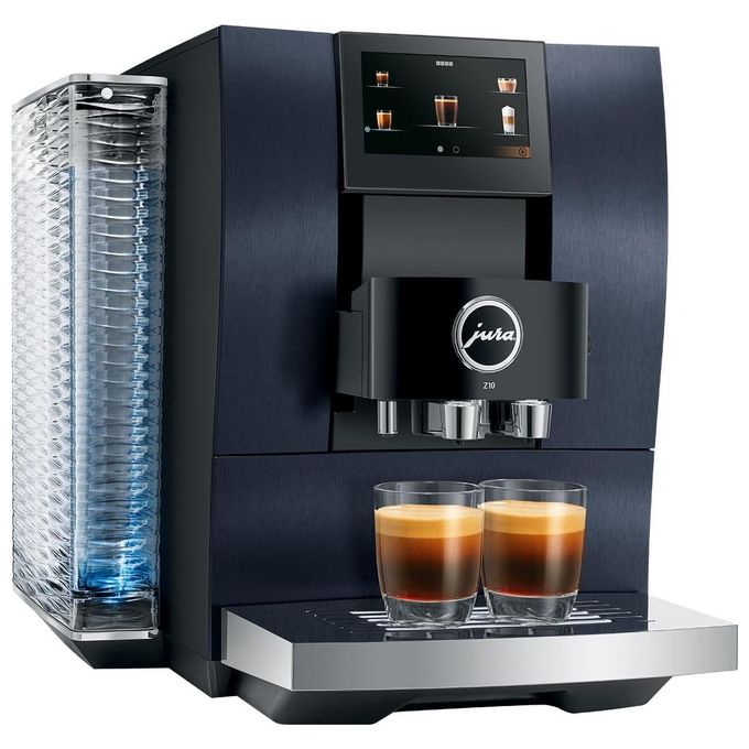 JURA Z10 Aluminium Midnight Blue - Macchina da caffe' automatica, 2,4 L, 15 bar, 1450 W, 32 specialita', macinacaffe' P.R.G., Cold Extraction Process, display touch da 4,3'', Midnight Blue