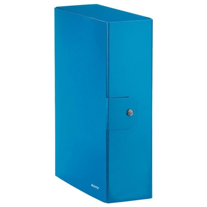 Leitz 39680036 Scatola Portaprogetti Wow in Cartone Dorso 10cm Formato 25x35cm Azzurro Metallizzato