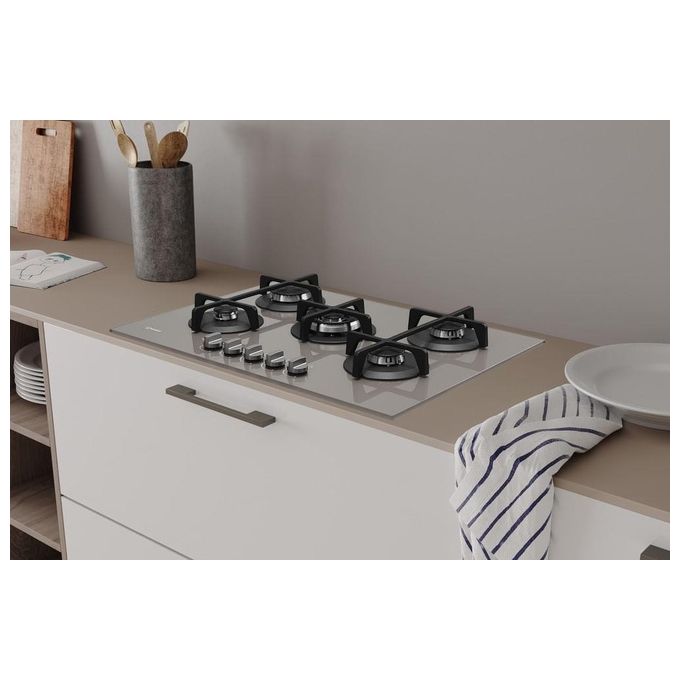 Indesit ING 72T-TD Piano Cottura a Gas 5 Zone High Power Flame 73 cm Marrone