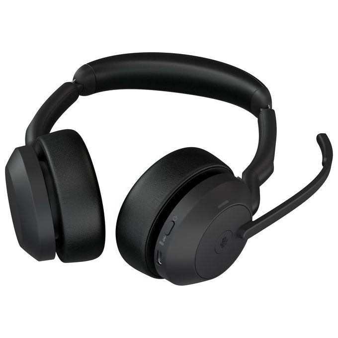 Jabra Evolve2 55 Auricolare con Cavo e Senza Cavo a Padiglione Ufficio Bluetooth Base di Ricarica Nero