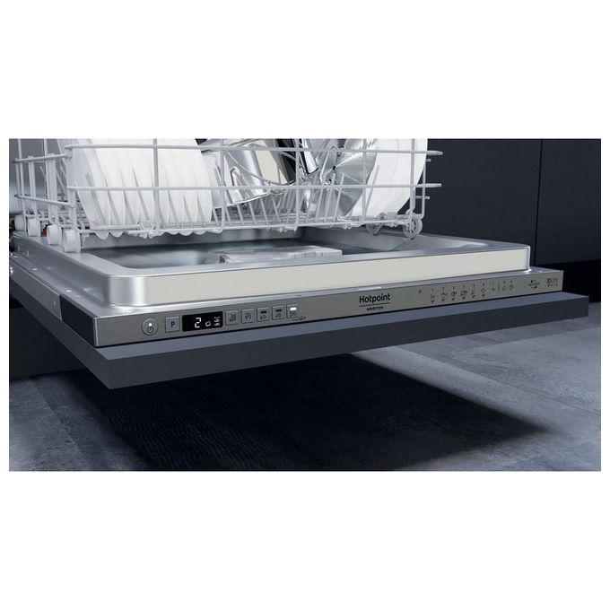 Hotpoint HIS 7030 WEL Lavastoviglie da Incasso a Scomparsa Totale 14 Coperti Classe energetica D 7 programmi Terzo cesto 59.8 cm inox