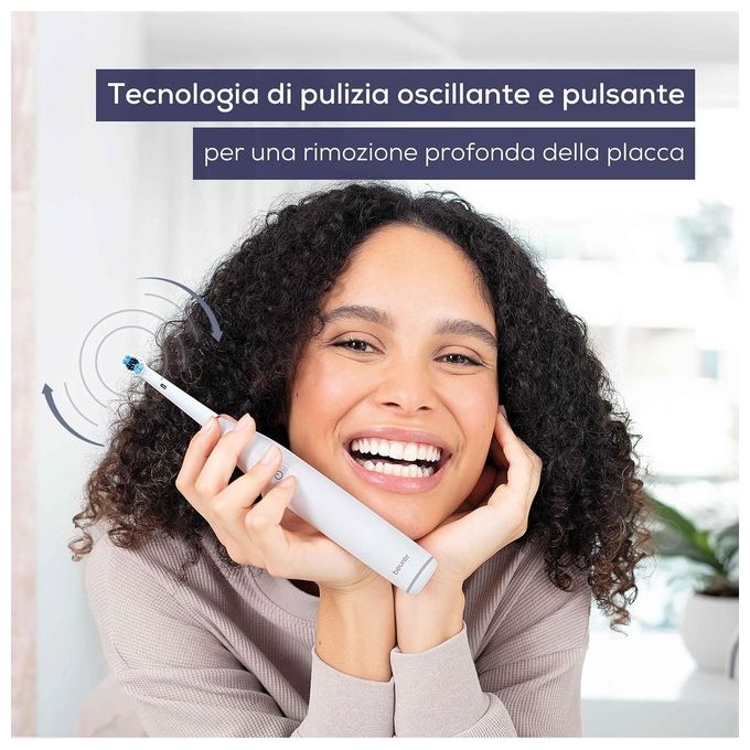 Beurer TB 30 - Spazzolino elettrico oscillante-rotante, 2 modalita' (Clean, Sensitive), timer da 2 min, autonomia 20 giorni, ricaricabile con stazione induttiva + USB, testina Clean inclusa, sensore di pressione, display LED, Bianco