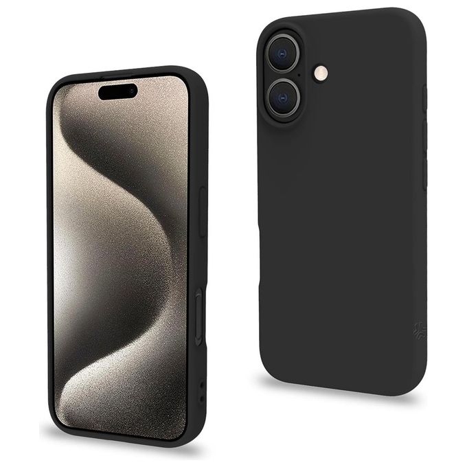 Celly Cromo Cover per iPhone 16 Nero