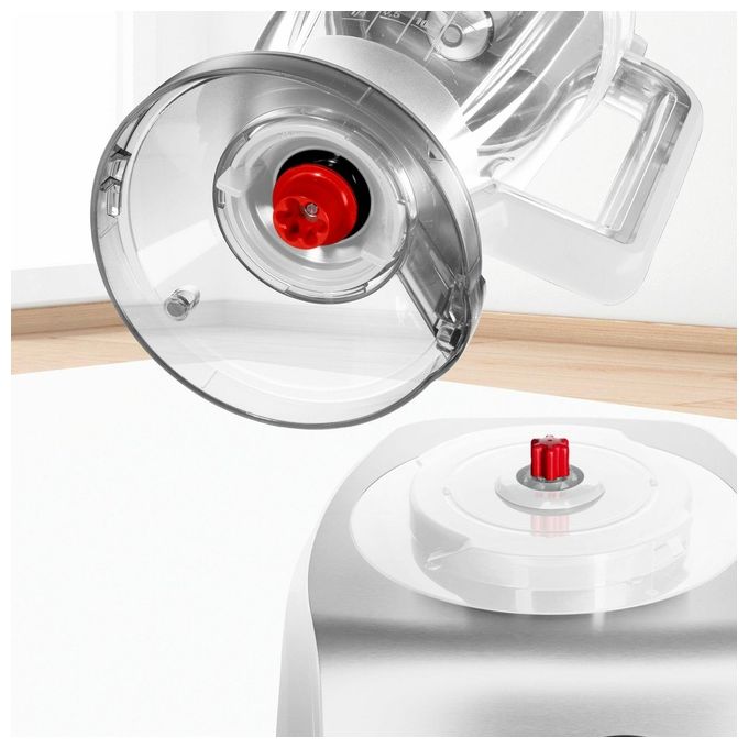Bosch MC812S814 Robot da Cucina 3,9 Litri Acciaio Inossidabile-Bianco 1250W
