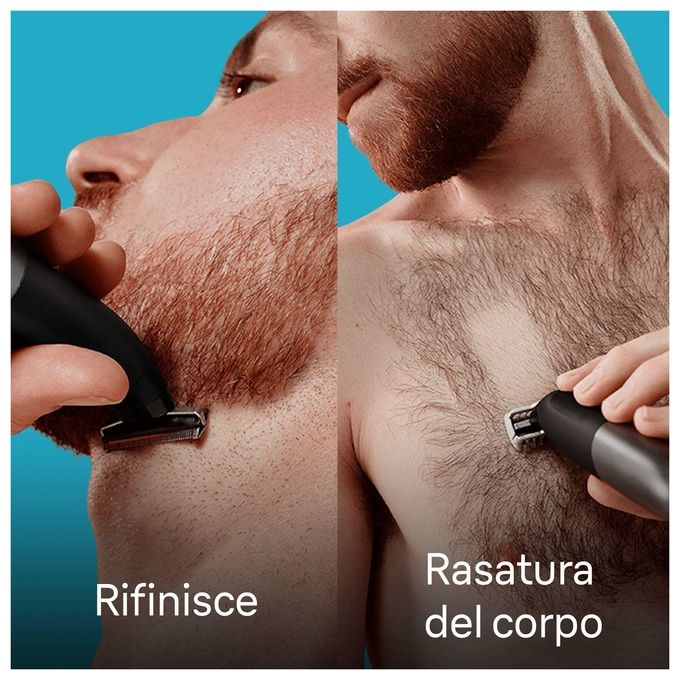 Braun XT5100 Serie X Rasoio Barba 4D Blade FaceeBody Nero e Grigio
