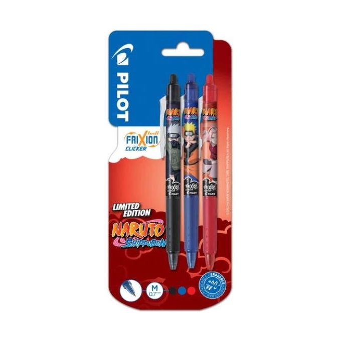 Pilot Blister 3 Frixion Clicker Naruto Assortito