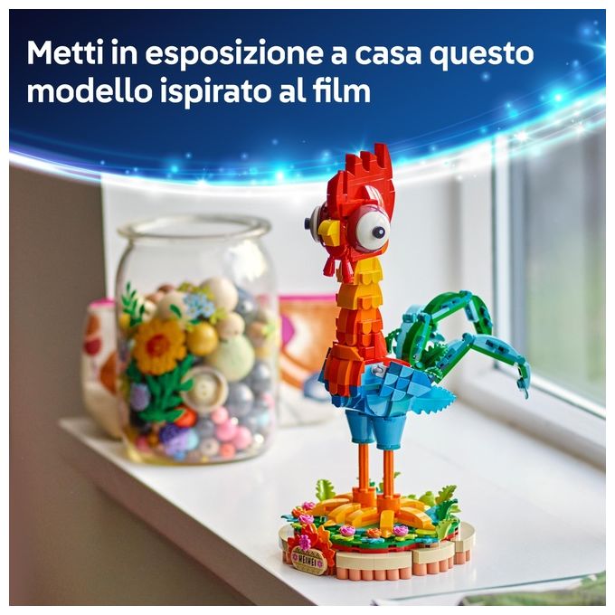 LEGO Heihei ǀ Disney dal Film Vaiana 2 Modello di Animale da Costruire con Parti Snodabili e Espositore Giochi per Bambini e Bambine da 9 Anni in su Idea Regalo di Compleanno da Collezione 43272