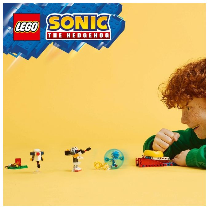 LEGO Sonic Duello al Falo' di Sonic Giochi d'Avventura per Bambini e Bambine da 7 Anni in su con Personaggi del Videogioco tra cui 2 Robot Giocattolo Idea Regalo di Compleanno per Gamer 77001
