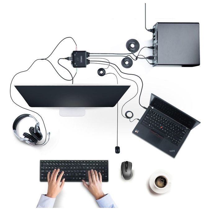StarTech.com KVM Switch USB C e HDMI a 2 Porte 4K 60Hz