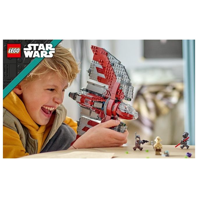 LEGO Star Wars 75362 Shuttle Jedi T-6 di Ahsoka Tano, Astronave Giocattolo con 4 Minifigure, Regalo della Serie Ahsoka
