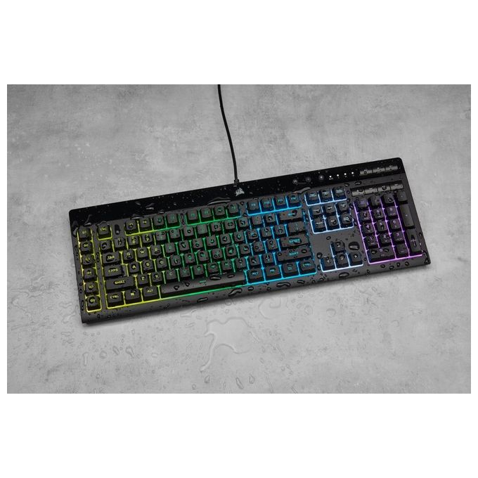 Corsair K55 Pro Tastiera Gaming a Membrana Cablata Led RGB Zone Layout IT