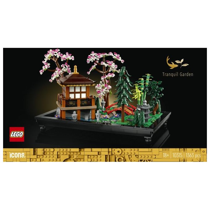 LEGO Icons 10315 Il Giardino Tranquillo, Kit Giardino Botanico Zen per Adulti con Fiori di Loto, Regalo per Donna e Uomo