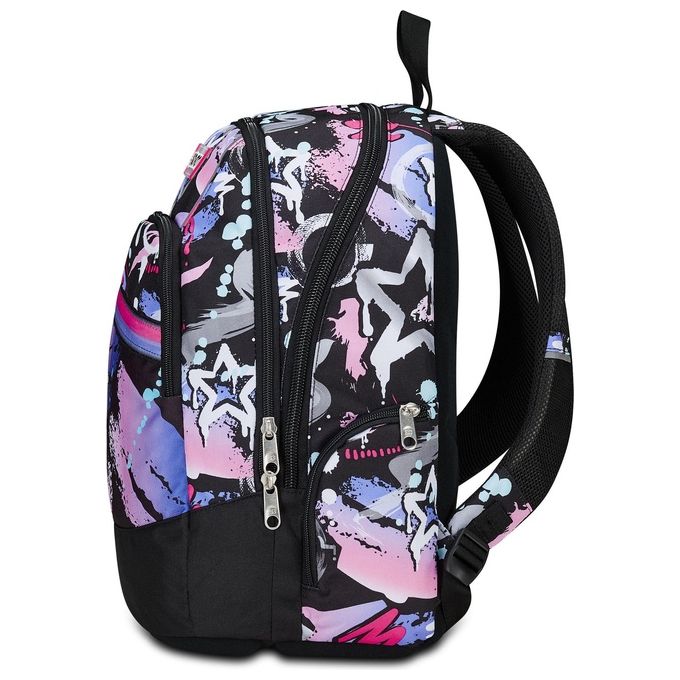 Seven Zaino Scuola Advanced Mark On Girl Nero Fucsia