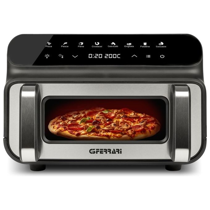 G3 Ferrari G10181 Friggitrice e Griglia ad Aria Friggisano BBQ 200W 10 Litri XXL 8 Programmi Doppia Resistenza