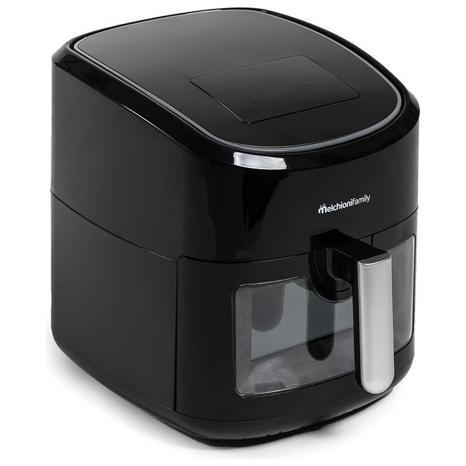 Melchioni Family GAIA Friggitrice ad Aria 8L-25kg 1800W con finestra trasperente 50-200°C timer 60 min