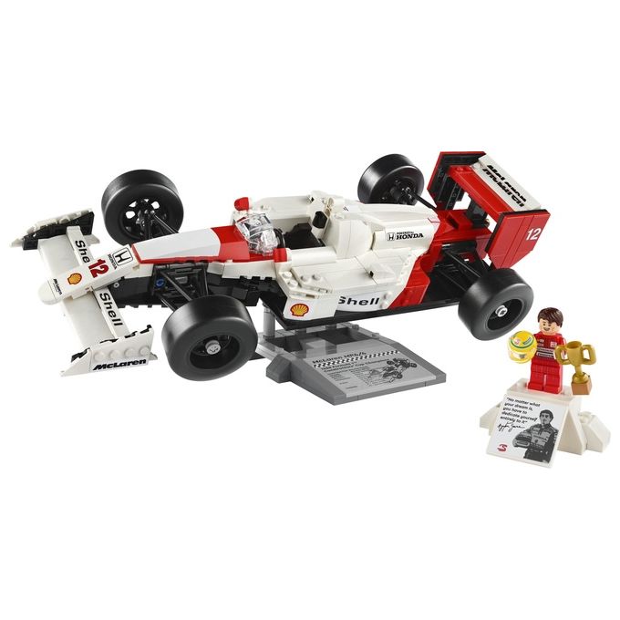 LEGO 10330 Icons Modellino da Costruire McLaren MP4-4 con Minifigure di Ayrton Senna 693 pezzi colore Nero